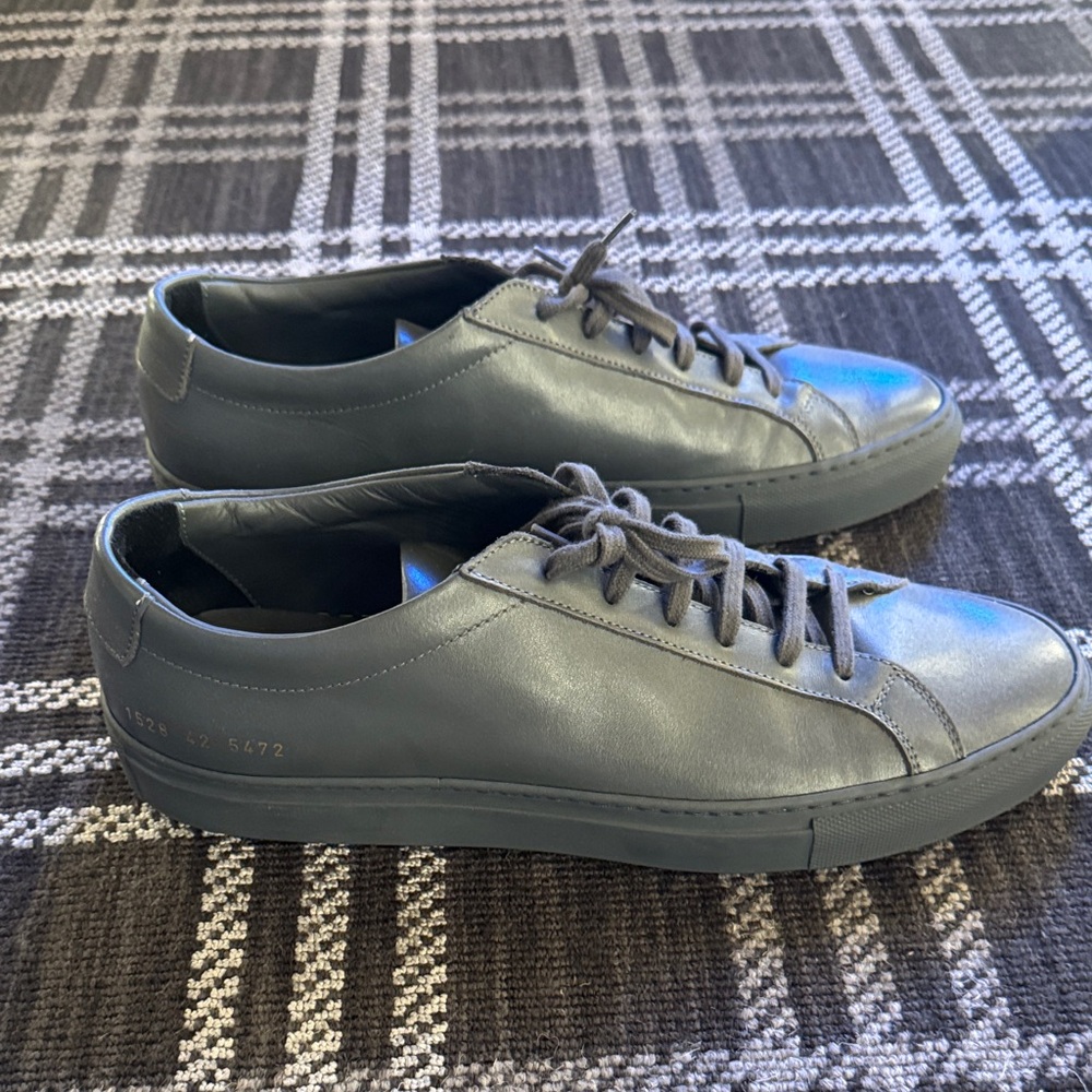 Common Projects Dark Gray Leather Sneakers Size 42